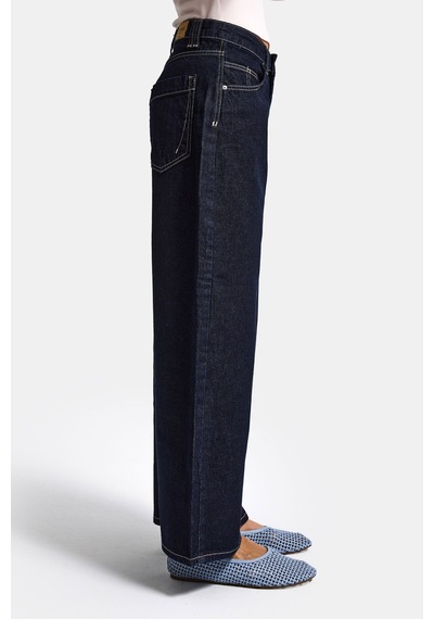 Itsbasic Kadın İndigo Selvedge 7s6-50 Baggy Low Rise Fit Tokyo %100 Koton Denim Jean
