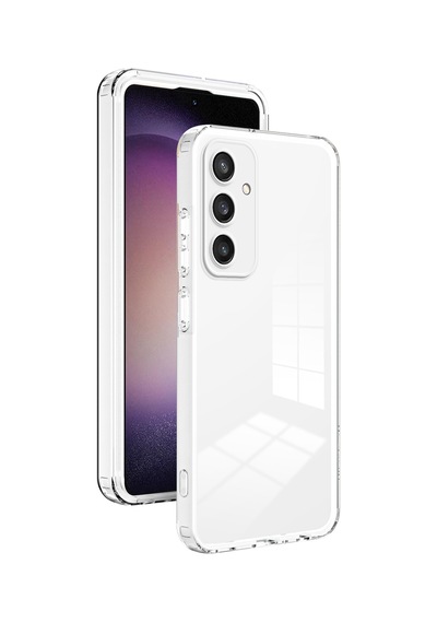 Samsung Galaxy Uyumlu S24+ Kılıf Renkli Çerçeve Şeffaf Telefon Kılıfı