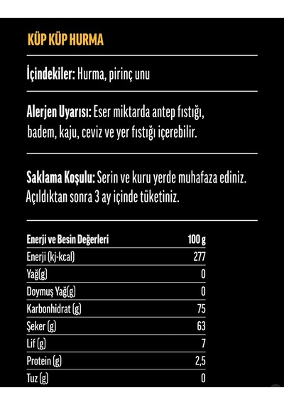 Hurmalab Küp Küp Hurma 280 G