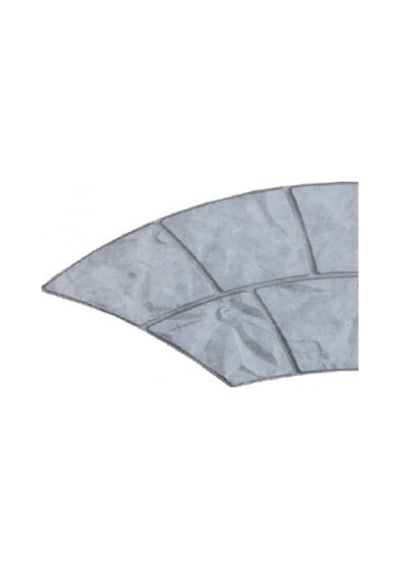 Plastik Parke Taşı Kalıbı Tekli Midye Dikey 1/2 (10 Adet)