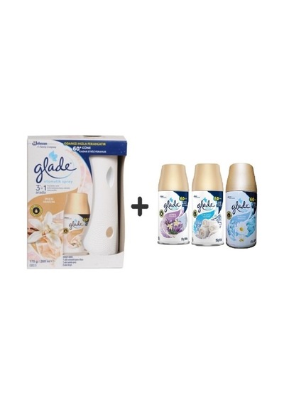 Glade Otomatik İpeksi Vanilya + Lavanta + Temiz Çarşaf Ferahlığı + Temizliğin Ferahlığı 4 x 269 ML