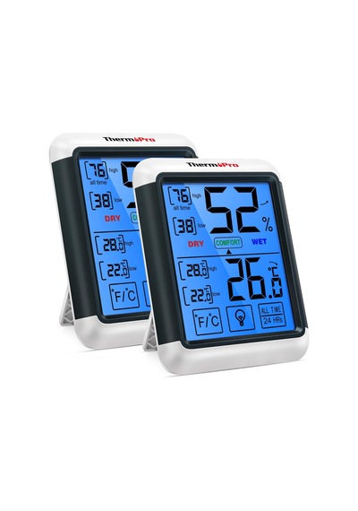 ThermoPro TP55 Termometre İç Mekan Dijital Sıcaklık ve Nem Ölçer - 2 Adet