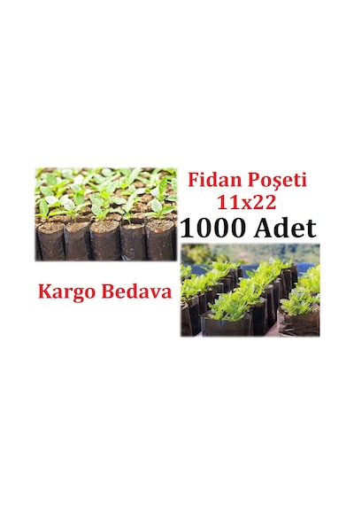 Fide Fidan Poşeti, 1000 Adet, 11X22 Fidan Poşeti, Fidan Torbası