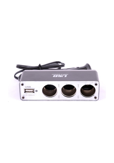 Ahmet Otomotiv Çakmak Çoğaltıcı 3 Çıkışlı + 1 Usb Çıkışlı 12V-24V