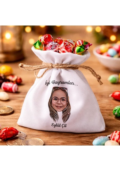 Bk Gift Kişiye Özel Karikatürlü Çocuk Bayram Harçlık Ve Şeker Kesesi -1, İsimli Bayram Kesesi, Bayram Hediyesi Kobitmeyencom36820 Bk Gift