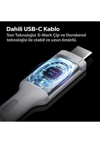 Spigen 45w Usb-c Hızlı Şarj Aleti + Örgü Kablo Pps 2.0 Super Hızlı Şarj Gan Pro Isı Düşürücü Güç