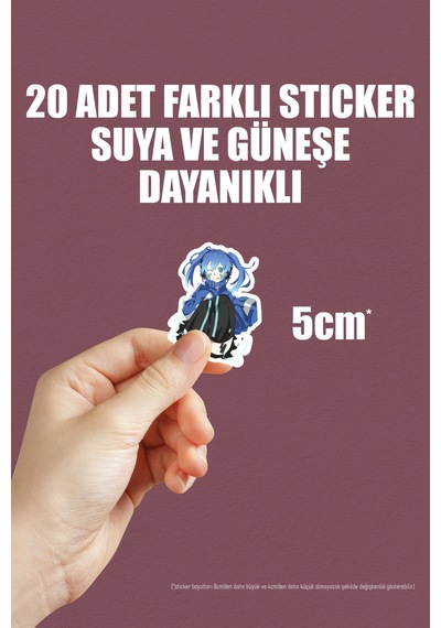 Kagerou Project Mekakucity Actors Anime Sticker Paketi 20 Sticker Çok Renkli