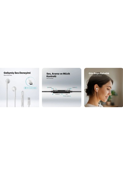 Ttec-rio 3 Usb-c Stereo Mikrofonlu Kulakiçi Kablolu Kulaklık Siyah