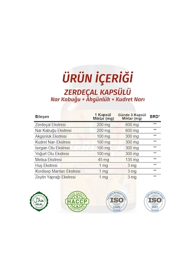 Gökçek Şifa Zerdeçal (Turmeric Capsule) 60 Kapsül
