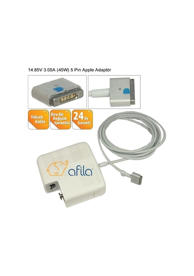 Apple Macbook Air Uyumlu 14.85v 3.05a, 14.5v 3.1a 45w Adaptör, Şarj Aleti Cihazı 5 Pin - Magsafe2 / Cmadp161 17989619