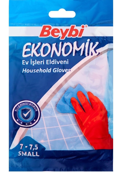 Beybi Bulaşık Eldiveni Kırmızı No: 7 - 7.5