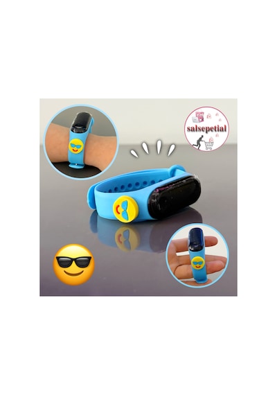 Emoji Figürlü Dijital Çocuk Kol Saati Silikon Hediyelik Sevimli Dokunmatik Çocuk Kol Saati
