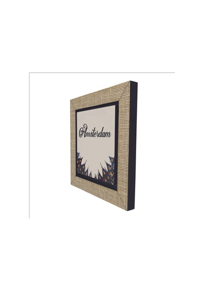 Amsterdam Görseli Baskılı Mdf Magnet 7x7 Bej