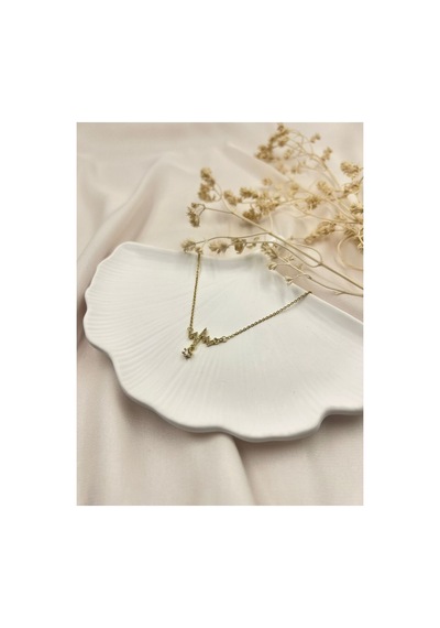Lunarie Altın Renk Kalp Atışı Kolye Minimal, Işıltılı Ve Modern