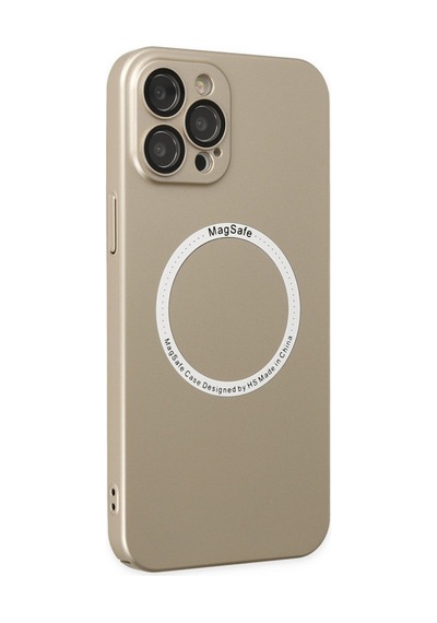 Apple iPhone  Uyumlu,  12 Pro Kılıf Jack Magneticsafe Lens Silikon - Gold