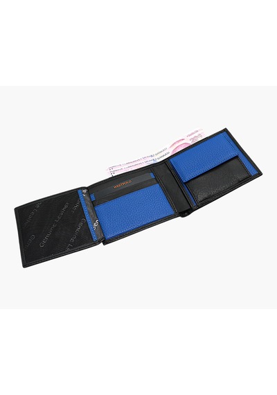 Westpolo Hakiki Deri Bozuk Para Ve Kart Bölmeli Erkek Cüzdanı - Siyah-saks Mavi 13501794