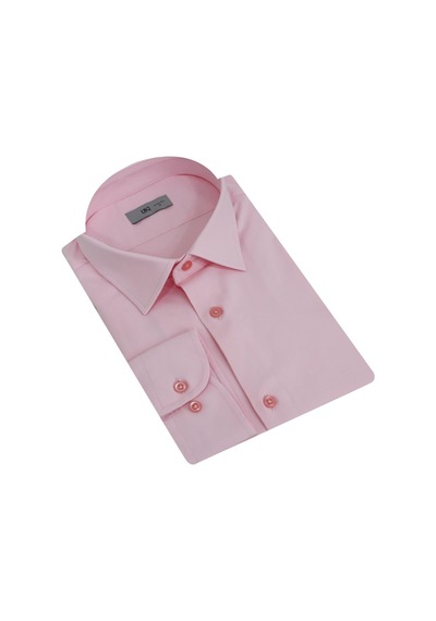Uki Pembe Pamuk Saten Gömlek Pembe