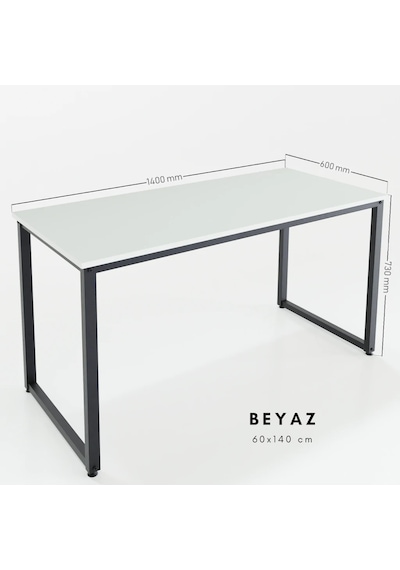 Ilgitrafik Ofis Masası Ahşaplı Metal Ayaklı Çalışma Bilgisayar Masası