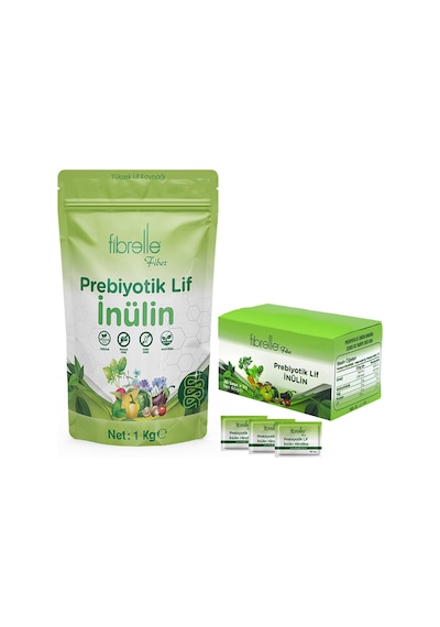 Fibrelle İnülin Prebiyotik Lif Hindibağ 1 KG + İnülin Prebiyotik Lif 30 Şase