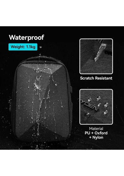 Mark Ryden Protector Rain Laptop Sırt Çantası Kilitli Usb Şarj Kitli Çanta Mr9405yy 00 45x15x30, Cm Siyah
