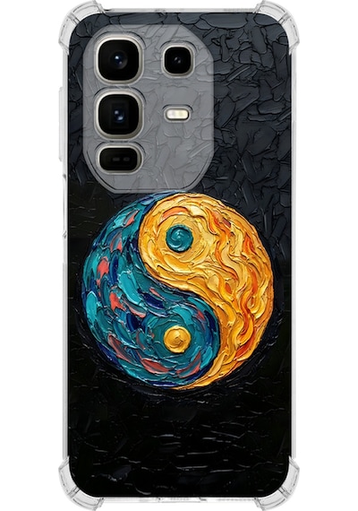 İnfinix Note 50 Pro İle Uyumlu Köşe Korumalı Kılıf Metamorfoz Dualite Tasarımlı Uv Baskılı Şeffaf