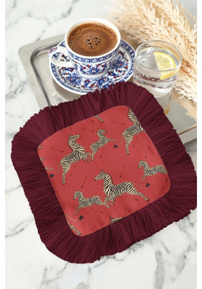 Zebra Desenli Saçaklı Sunum Dekorasyon Mendili-egzotik Afrika Bohem Kırmızı Bordo Kahve Yanı Peçete Pastel Orman Amber Zebra Desenli Saçaklı Sunum Dekorasyon Mendili-egzotik Afrika Bohem Kırmızı Bordo Kahve Yanı Peçete Pastel Orman Amber