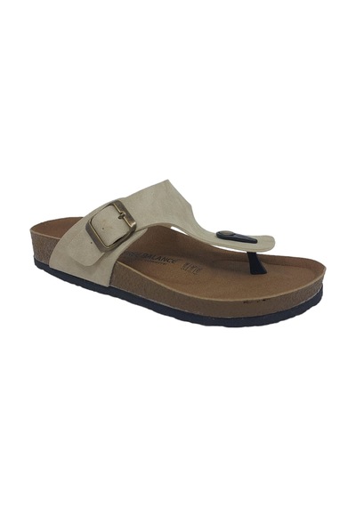 Zerhan 1251 Unisex Krem Parmak Arası Günlük Kullanım Terlik Krem