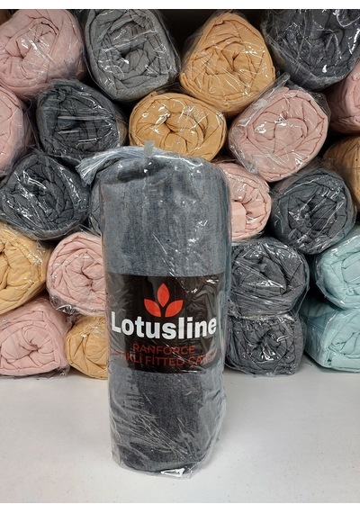 Lotusline Ranforce Fitted Battal Çift Kişilik Çarşafseti-koyu Gri Koyu Gri