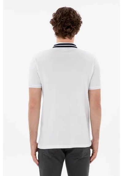 U.S. Polo Assn. Gsd01ıy026 Beyaz Erkek Polo Yaka T-shirt Pu-8728 L
