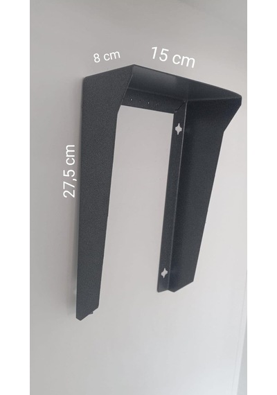 Diafon Zil Paneli Koruyucu Kapı Zili Metal Yağmurluk Aparatı, Antrasit, 15 X 27,5 X 8 Mm