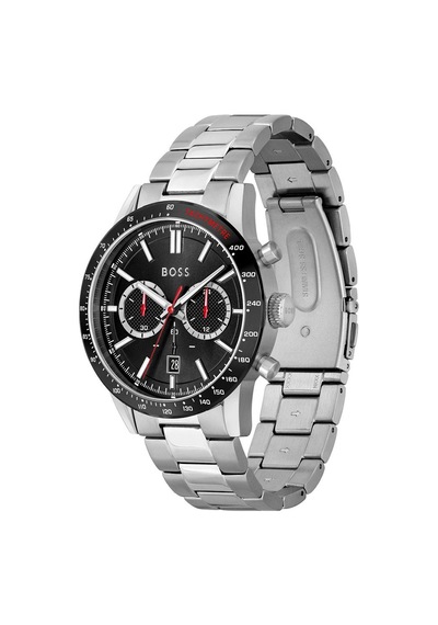Hugo Boss HB1513922 Çelik Metalik Gri Siyah Kadran 44 mm Erkek Kol Saati