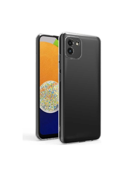 Kilifone - Galaxy A03 Uyumlu Kılıf Şeffaf Esnek Soft Süper Silikon Kapak - Renksiz - T23115