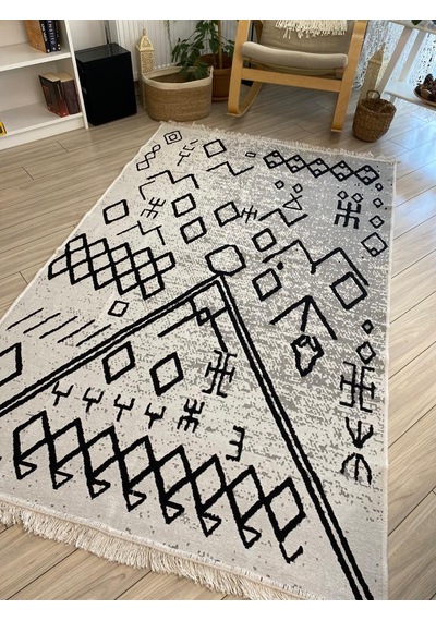 Kilim Çift Taraflı Pamuk Dokuma İskandinav Kilim