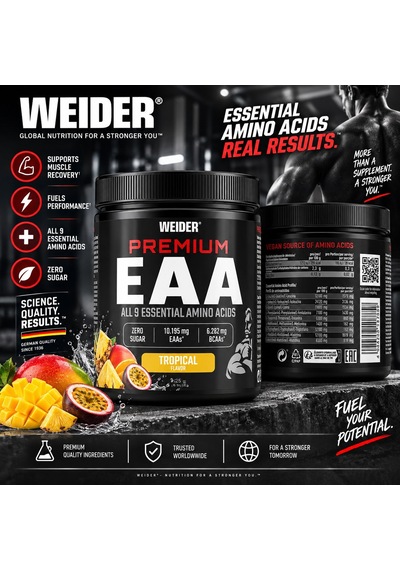 Weider Premium Eaa Amino Acid All 9 Essential Amino Acid 325 Gr - Tropical