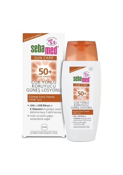 Sebamed Sun Care SPF 50+ UVA/UVB Filtresi ve E Vitamini Üçlü Yüksek Koruma Çok Yönlü Güneş Losyonu 150 ML