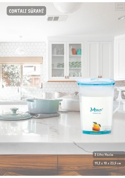 Contalı Sürahi Plastik Hava Almaz Sürahi 2 Litre Bpa Free