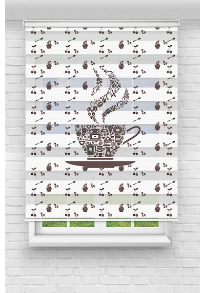 Perdeoutlet38 Baskılı Renkli Kahve Keyfi Dijital Baskılı Zebra Perde-cocuk Odası-stor Perde Model:tycd8cc542e508df5fc2b6000 Çok Renkli