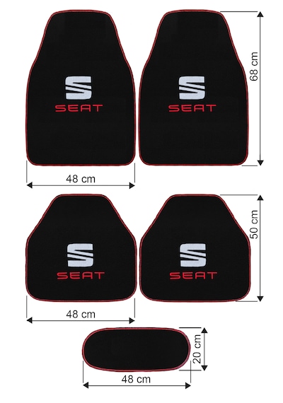 Seat Uyumlu 5 Li Oto Halı Paspas & Dijital Baskılı Araç Boyun Yastığı & Çok Parçalı Oto Aksesuar Seti
