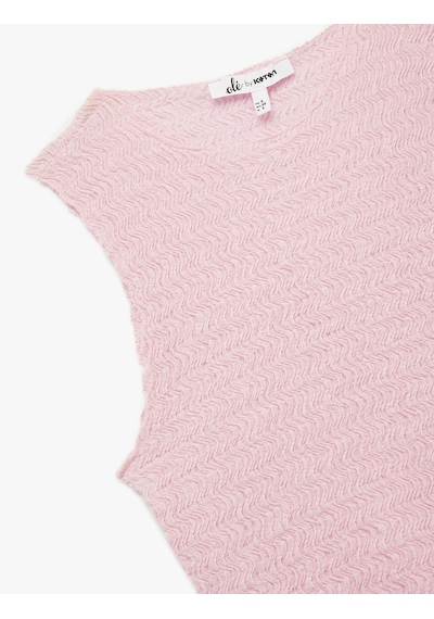 Koton Kolsuz Bisiklet Yaka Bürümcük Bluz Pembe 5sal30309ık Gül