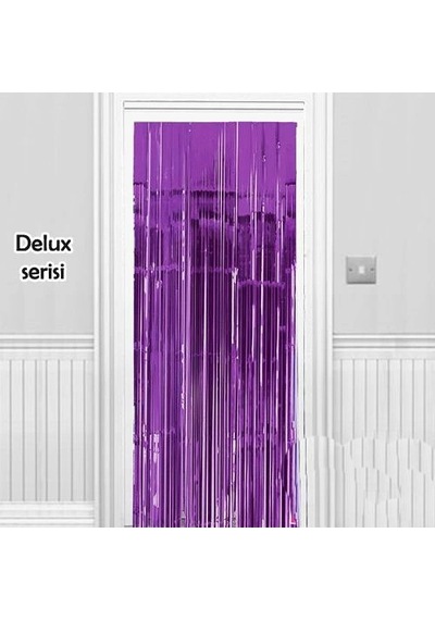 Işıltılı Duvar Ve Kapı Perdesi Mor Renk 90x200 Cm 5324