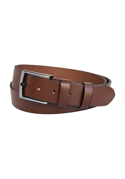 Süzer Deri Battal Boy Hakiki Deri 4 Cm. Tokalı Düz Model Spor Erkek Kemer Taba Taba