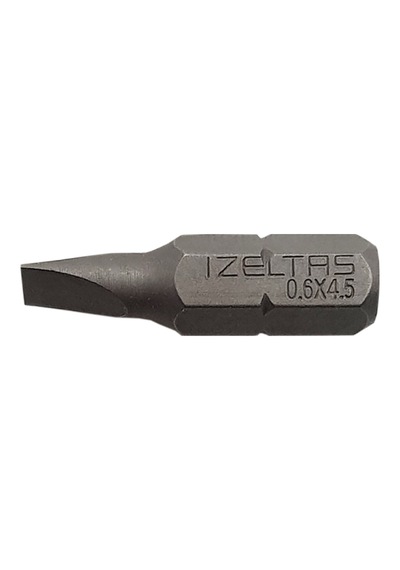 İzeltaş Düz Bits Uç 0.6x4.5 25 MM