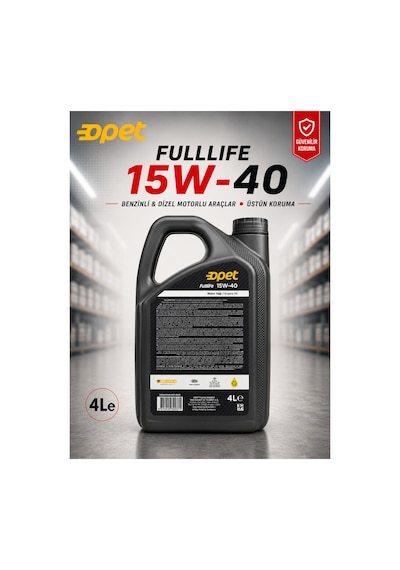 Opet Fulllife 15w-40 Apı Sl/cf Benzinli Ve Dizel Araçlar İçin Motor Yağı 4 L
