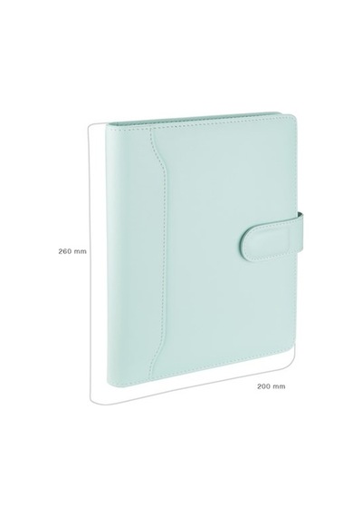 Organizer Ajanda Tarihsiz Kareli 20x26 CM - Su Yeşili