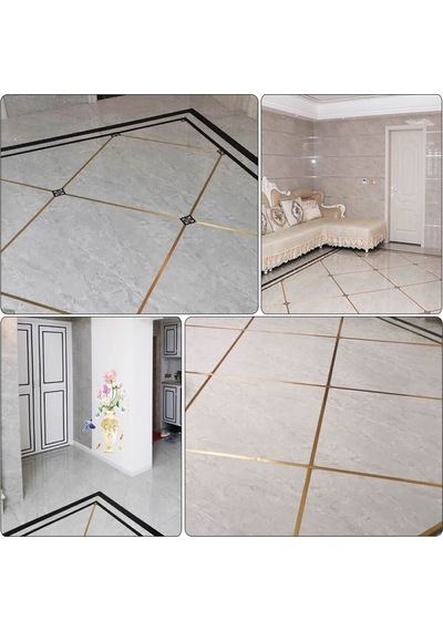 50 Metre Dekoratif Banyo Mutfak Fayans Arası Derz Şerit Bant Gold Renk 0,5 Cm Gold