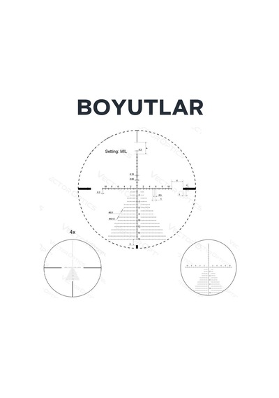 Victoptics S4 4-16x44 Ffp Dürbün Opff-01 Siyah