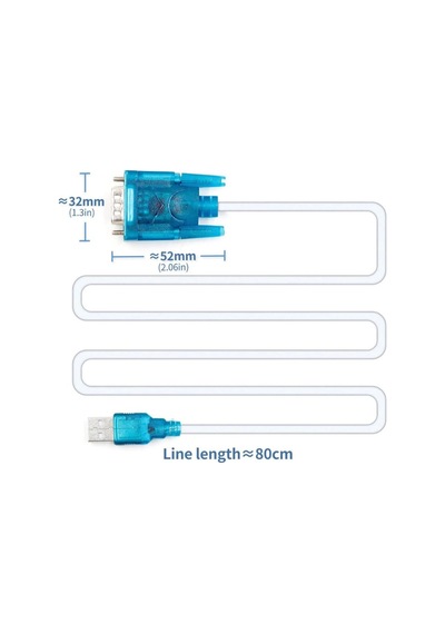 Kablolu Usb To Rs232 Çevirici Ch340 Erkek Db91 Mbps Com