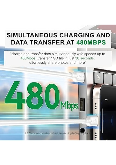 60w Type-c To Type-c Hızlı Şarj Ve Data Kablosu 1.2 Metre