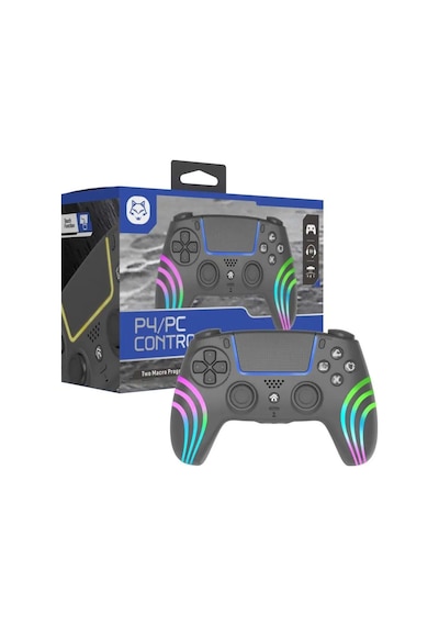 Playstation 4 Ve Pc İçin Rgb Led Kablosuz Kontrol Cihazı Siyah