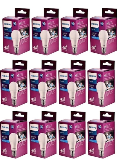Phılıps Mycare Led Ampul Beyaz 8w 6500k E27 12 Li